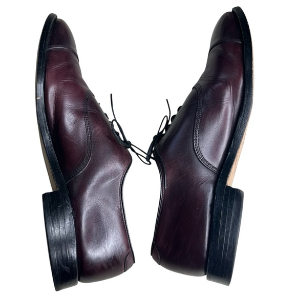 Allen Edmonds Park Avenue Cap-toe Leather Oxford Dress Shoe. Size 10D. Burgundy - Picture 9 of 11